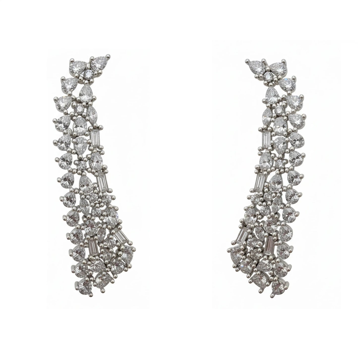 Pendientes Nieve Plata Shine