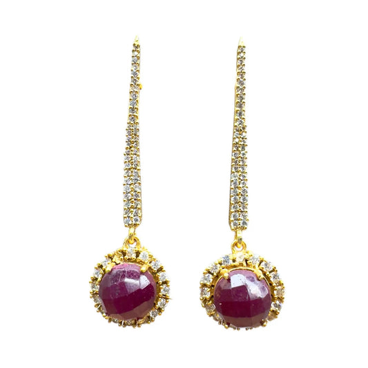 Pendientes Orlen Shine Rubí