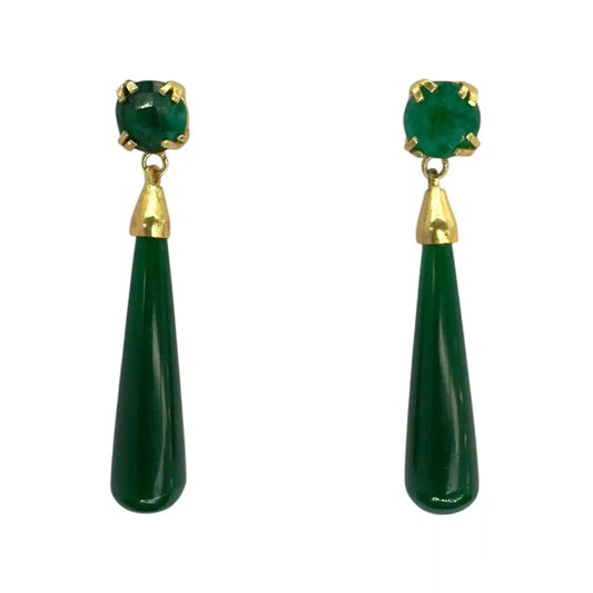 Pendientes Pasión Flamenca Verde Oscuro