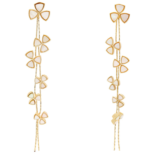 Pendientes Shamrock Nácar