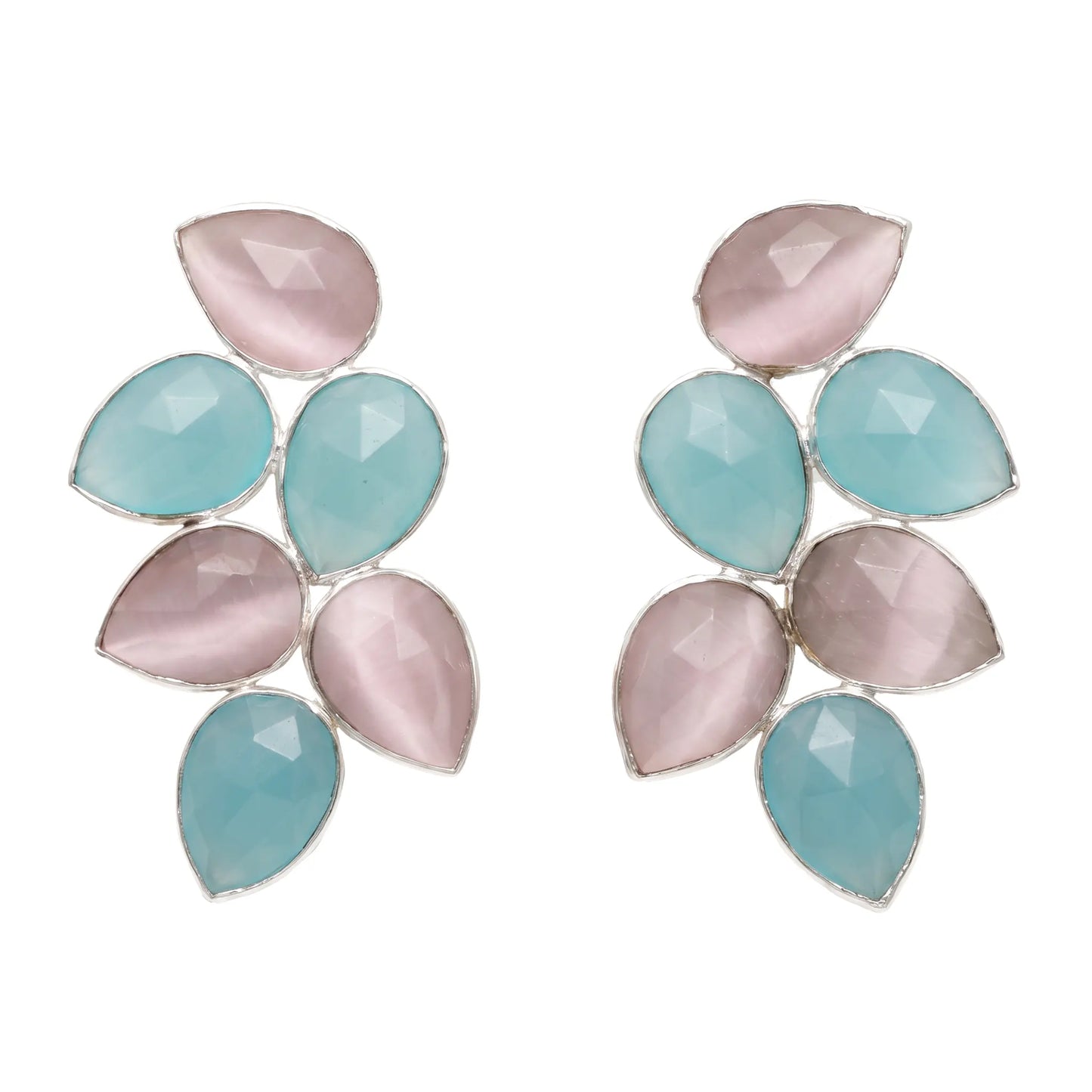 Pendientes Tailandia Ed. Limitada Plata Malva y Azul