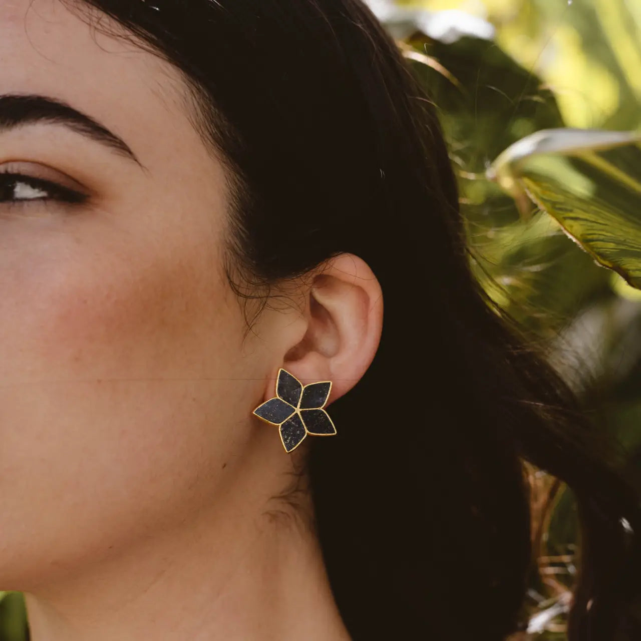 Pendientes Abelia Azul Lapis