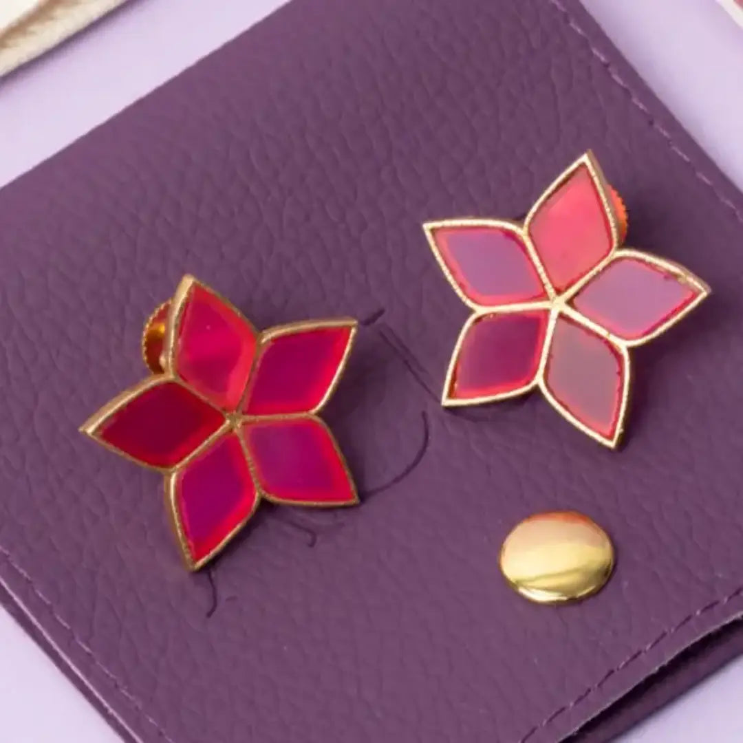 Pendientes Abelia Fucsia