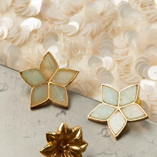 Pendientes Abelia Verde agua Amazonita