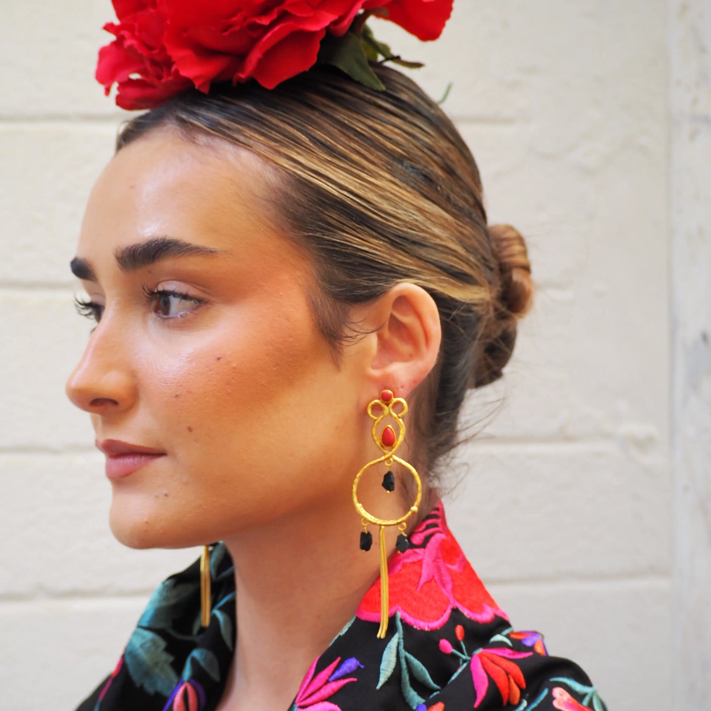 Pendientes Anelia Rojo y Negro