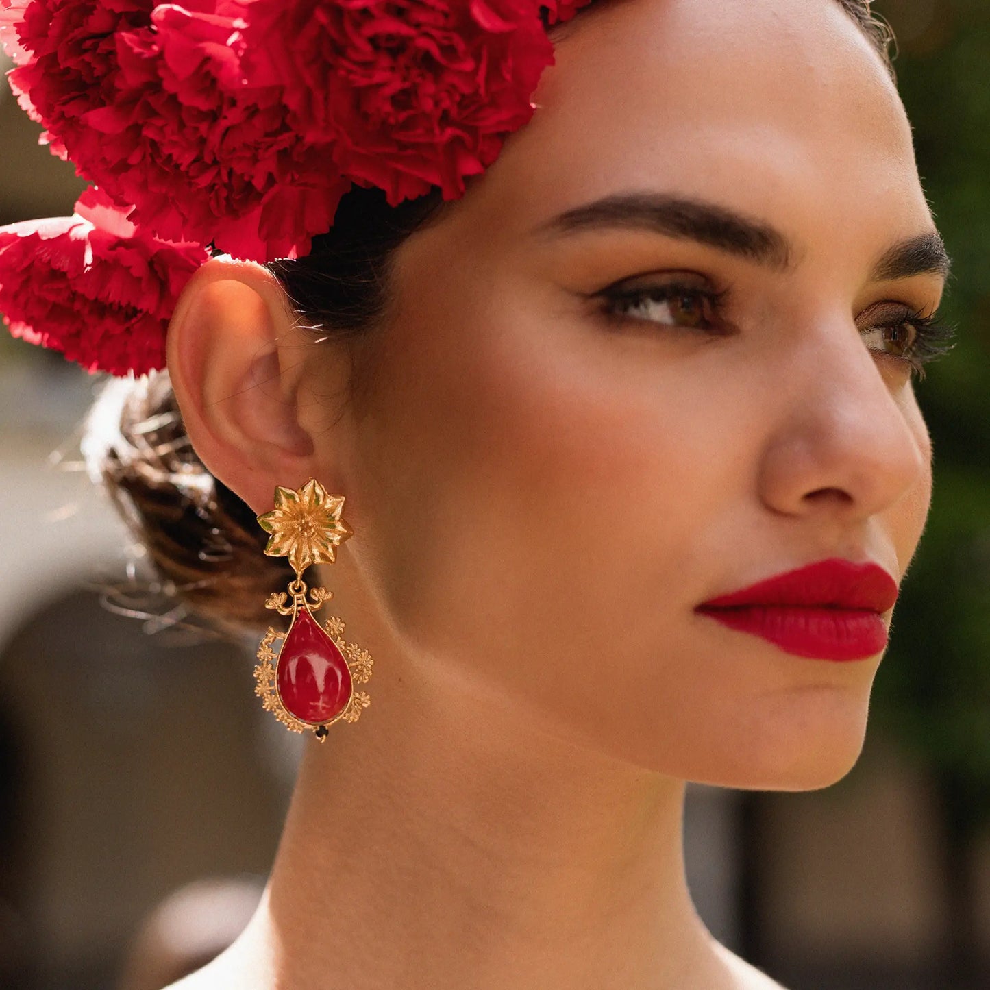 Pendientes Angustias Rojo