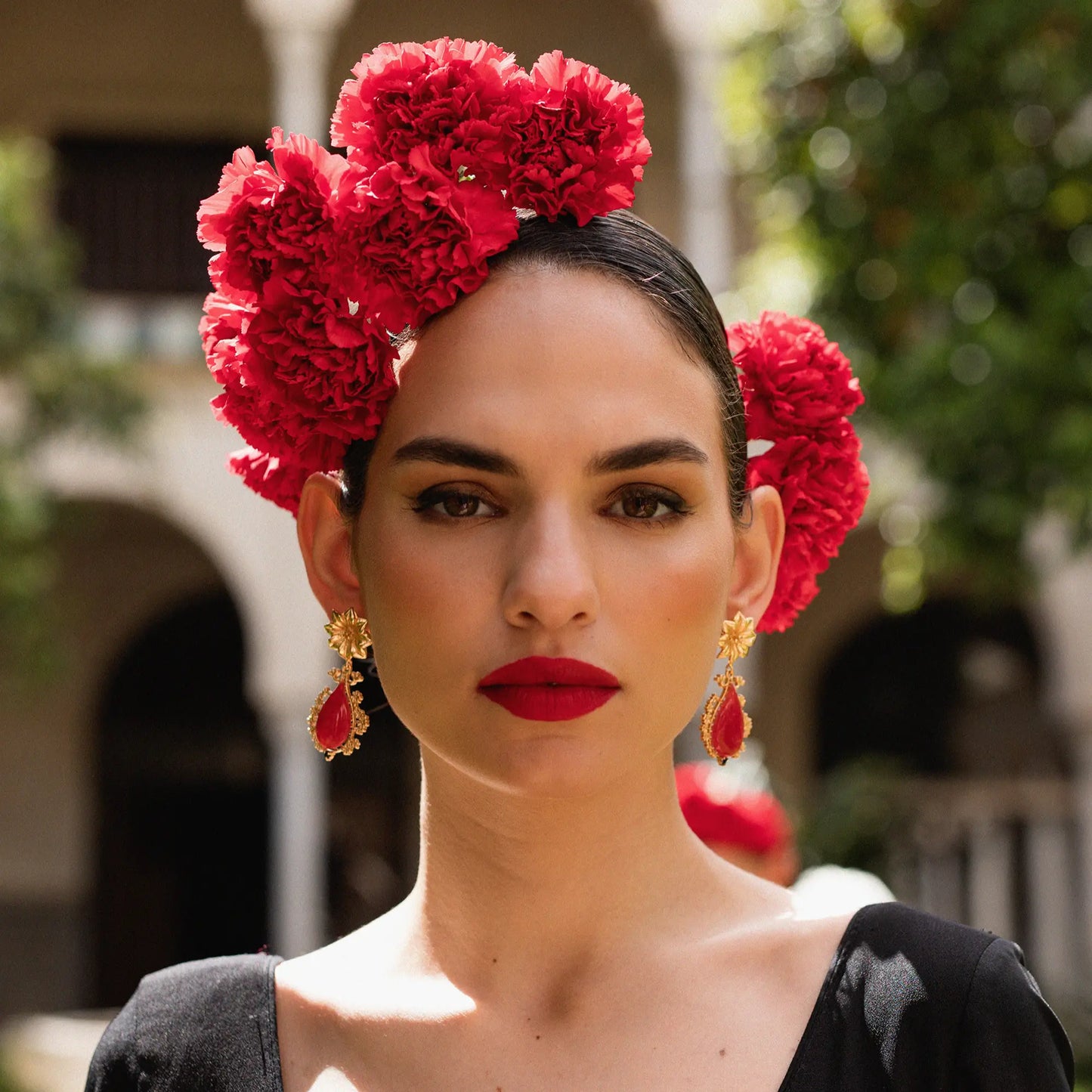 Pendientes Angustias Rojo