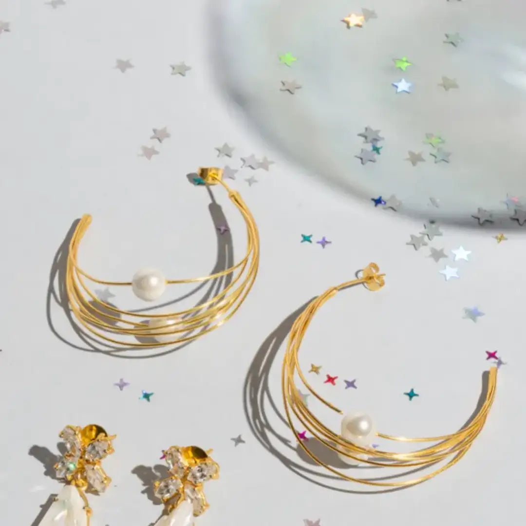Pendientes Aros Galatea Perlas