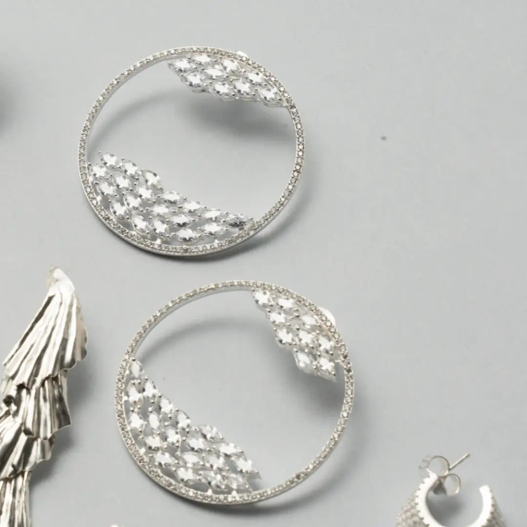 Pendientes Bacall Plata Shine