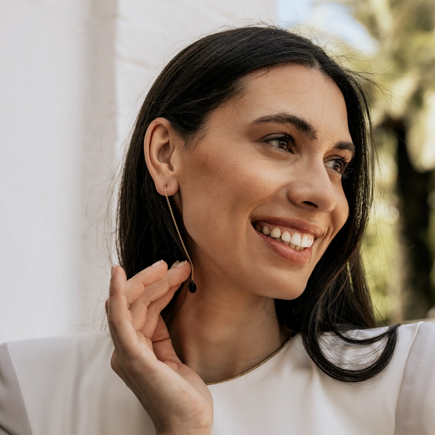 Pendientes Cadena Iconic Negro