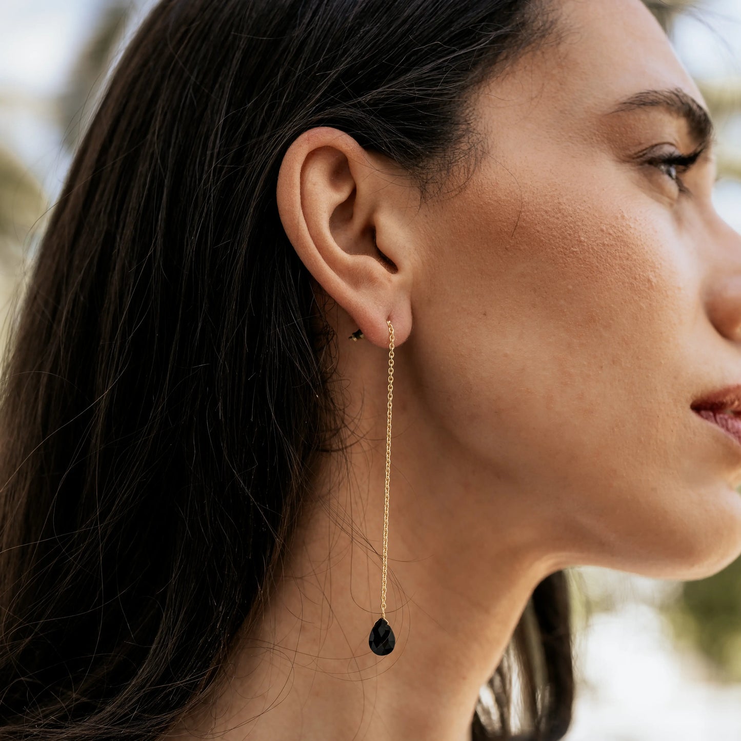 Pendientes Cadena Iconic Negro