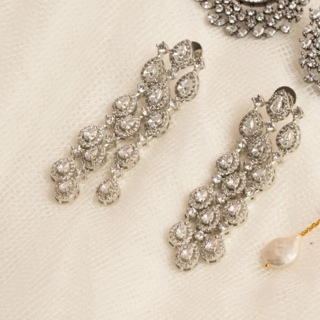 Pendientes Chandelier Plata Shine