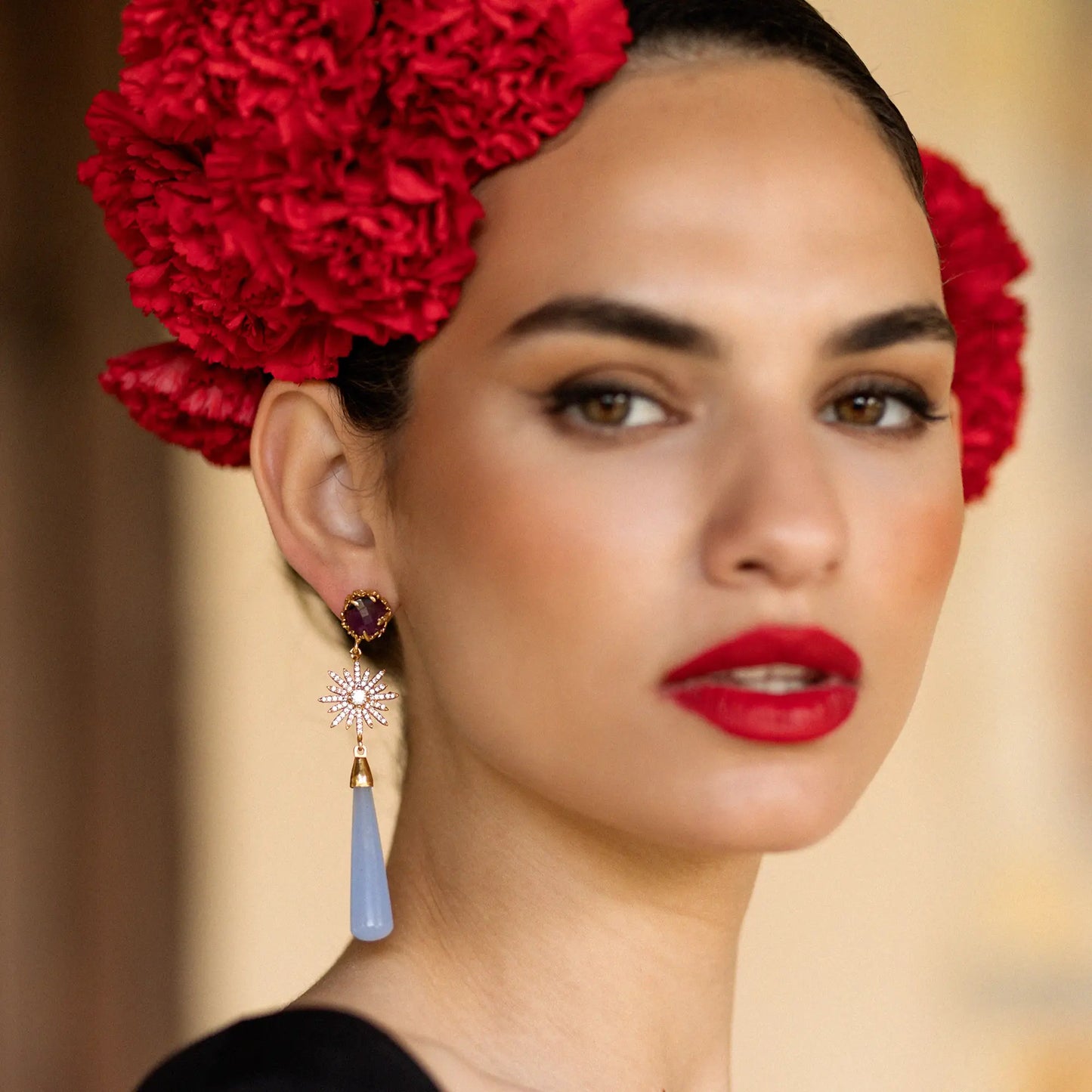 Pendientes Cielo Andaluz Morado y Azul claro