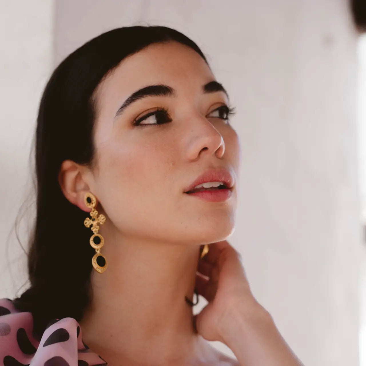 Pendientes Cruz Fuego Andaluz Negro