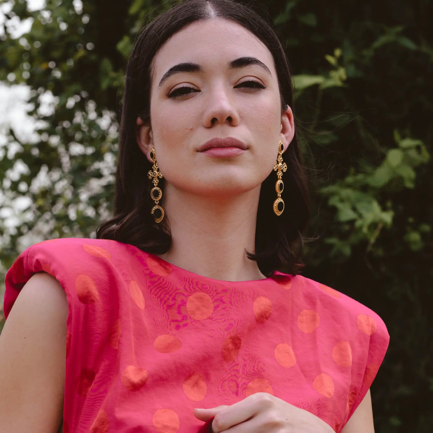 Pendientes Cruz Fuego Andaluz Negro