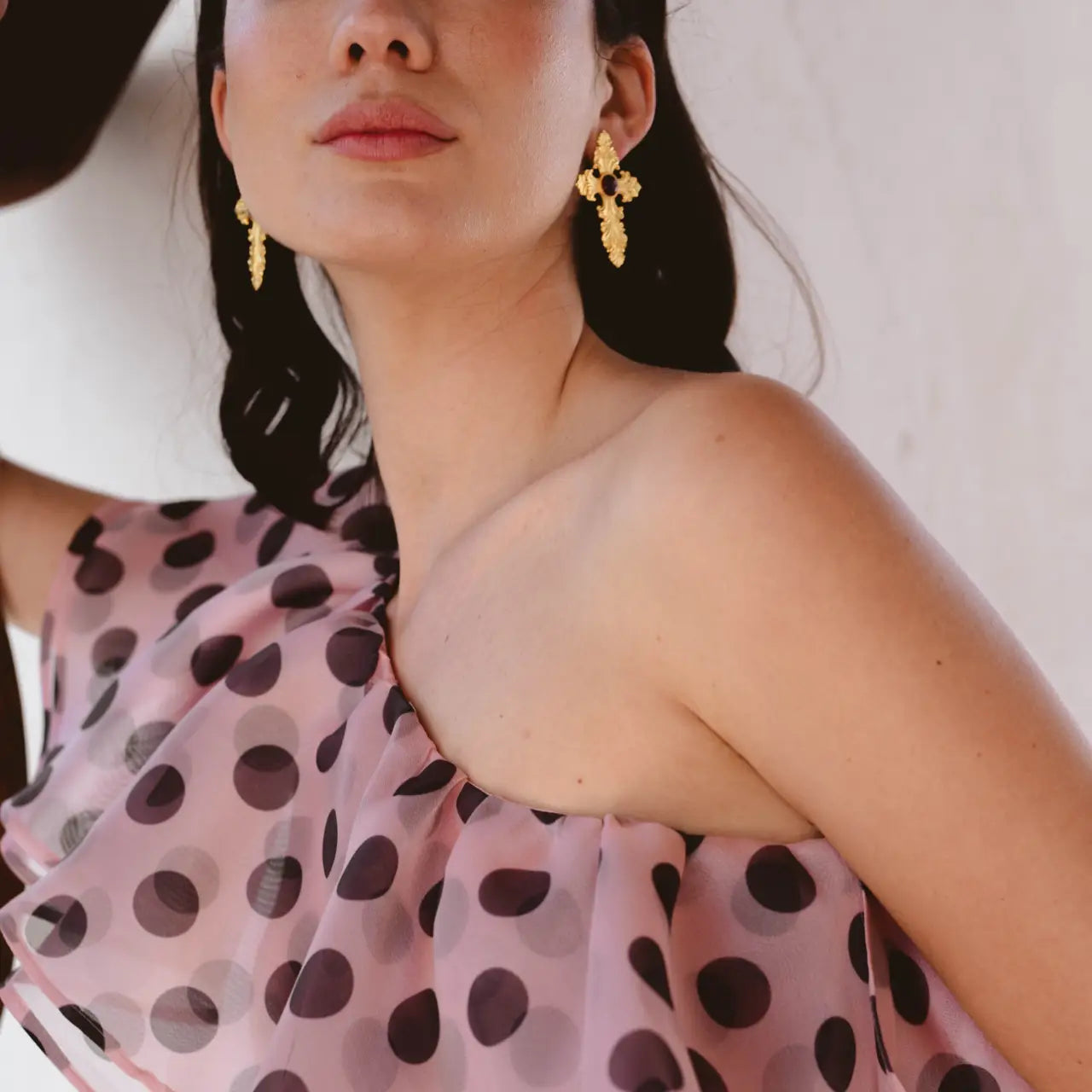 Pendientes Cruz Ébano Buganvilla