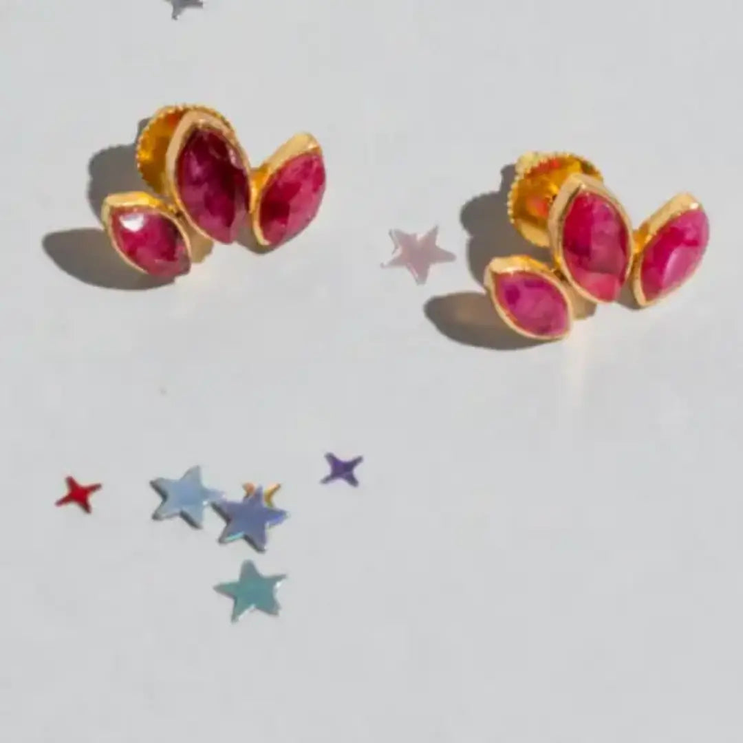 Pendientes Daisy Big Rubí