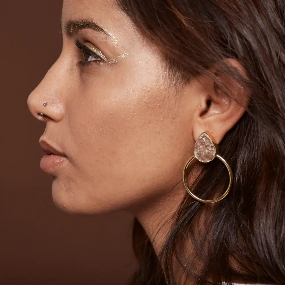 Pendientes Diwa Big Marrón
