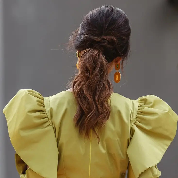 Pendientes Elenis Ed. Limitada Rough Verde y Amarillo