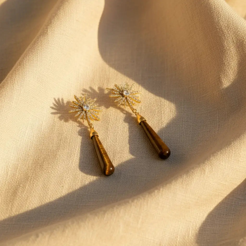 Andalusian Star Earrings M Limited Edition Brown