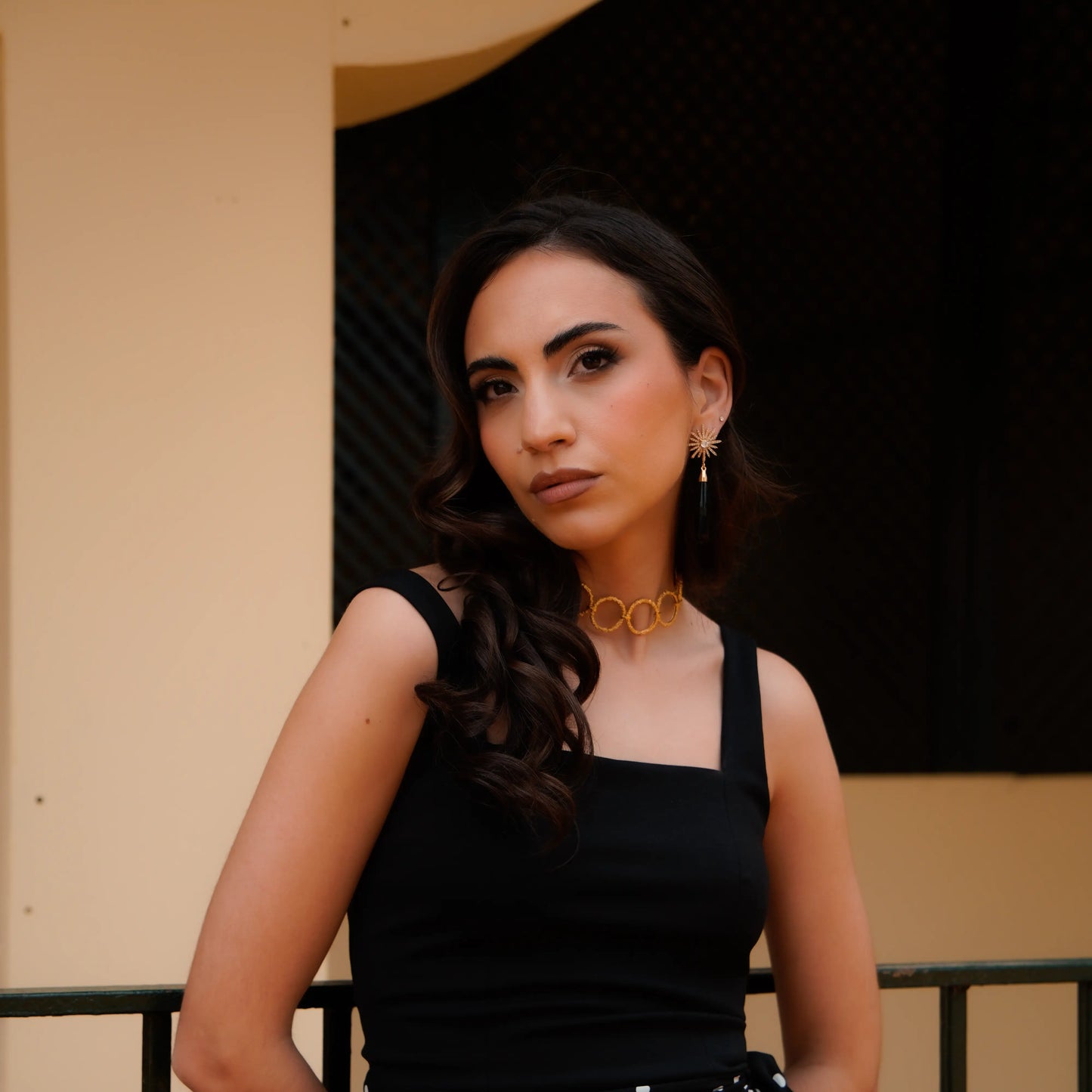 Andalusian Star Earrings S Black
