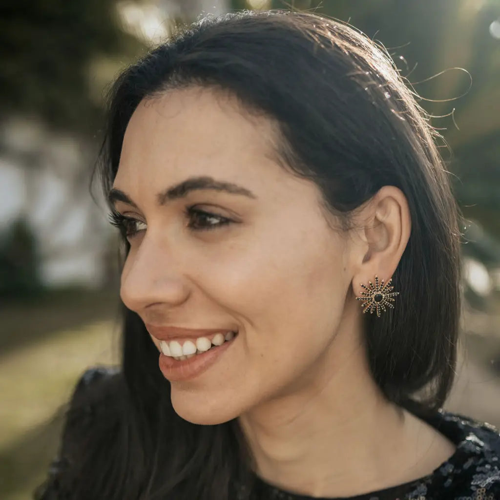 Pendientes Estrella Polar Negro