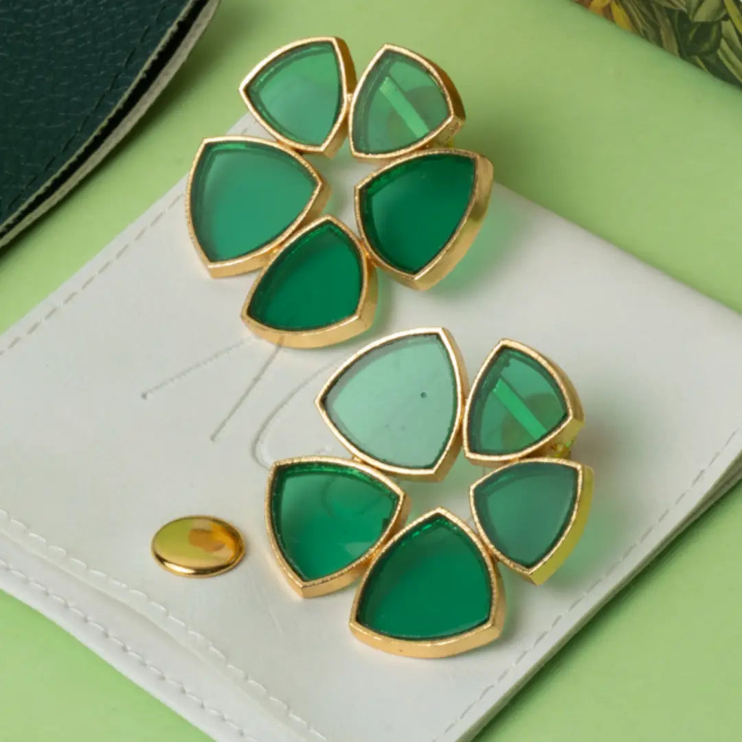 Pendientes Flor Batres Verde