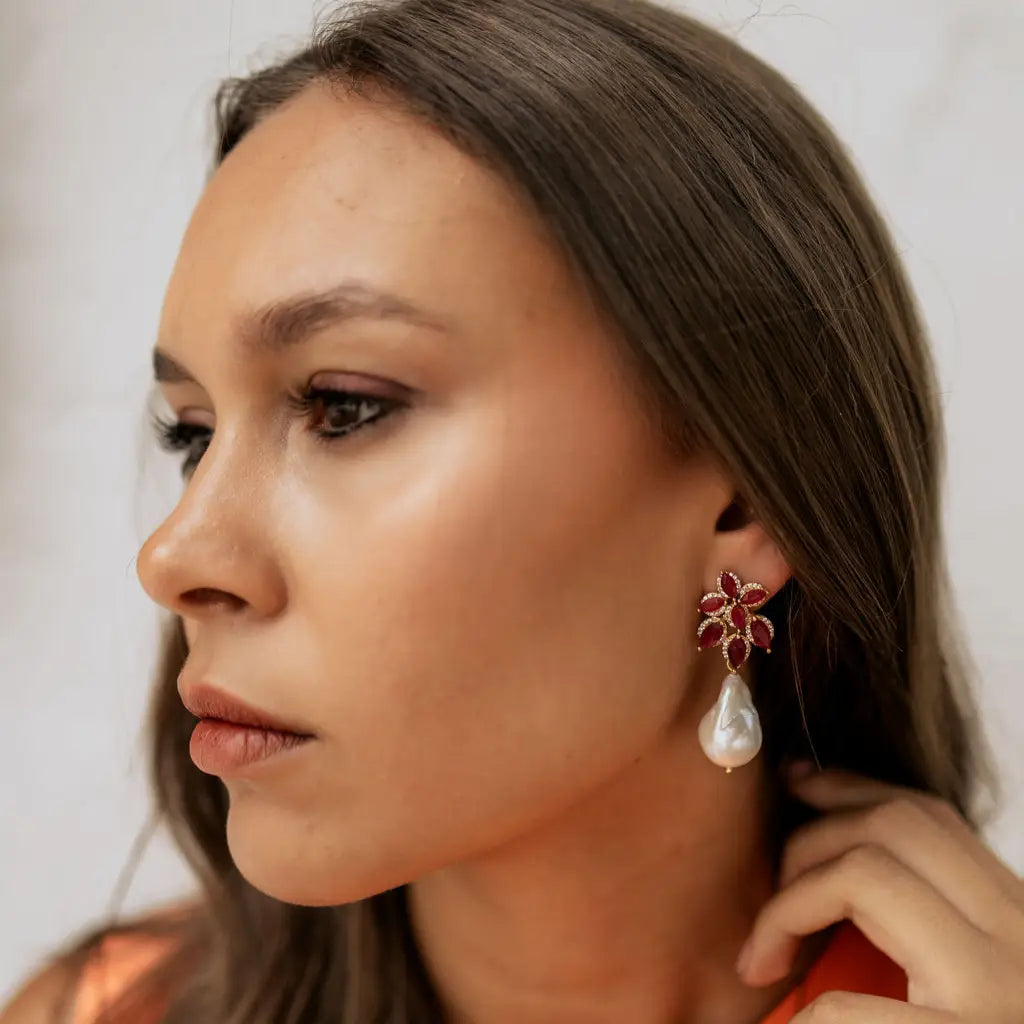 Pendientes Floría Rubí, Shine y Perla