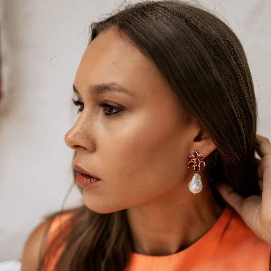 Pendientes Floría Rubí, Shine y Perla