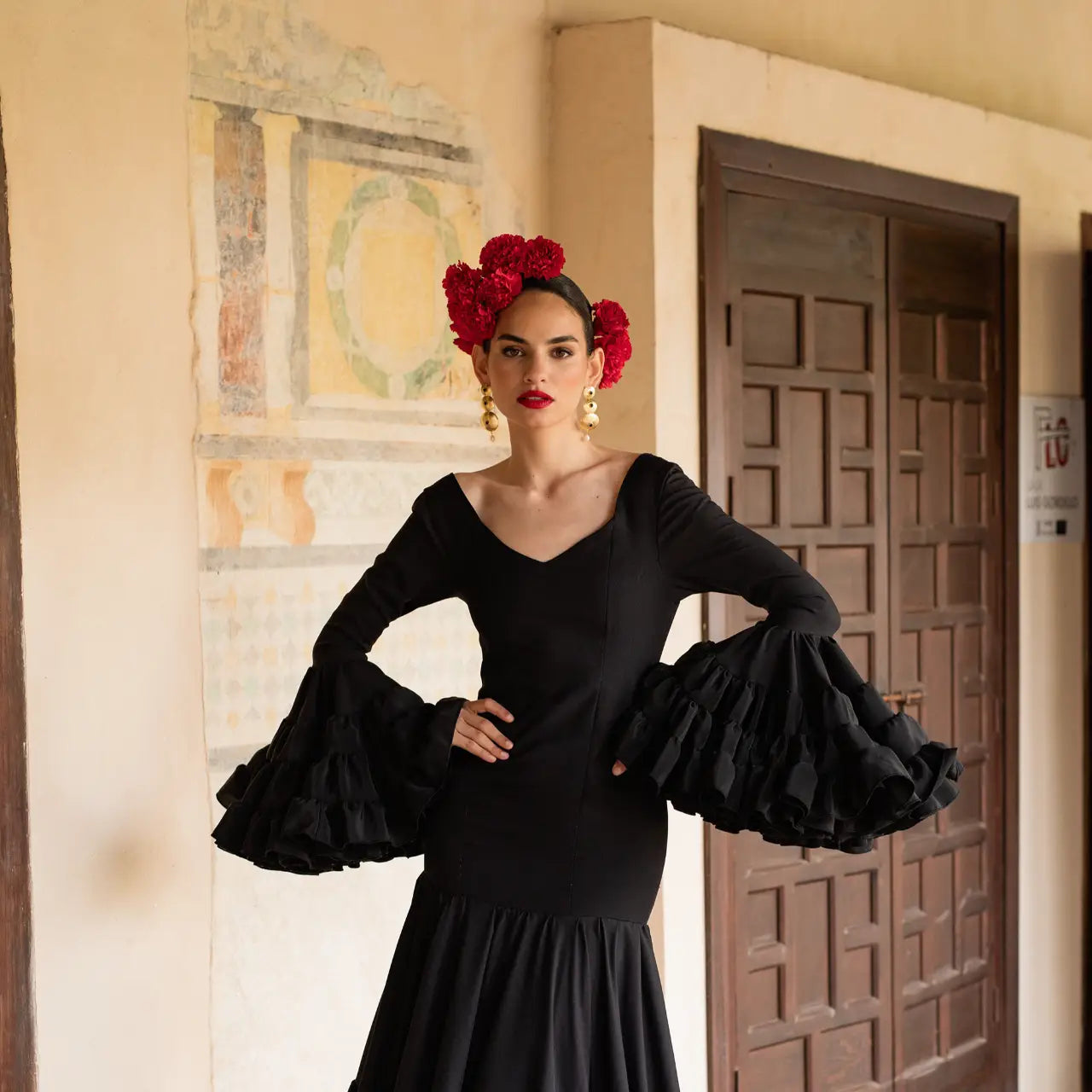 Pendientes Helios Negro y Perla