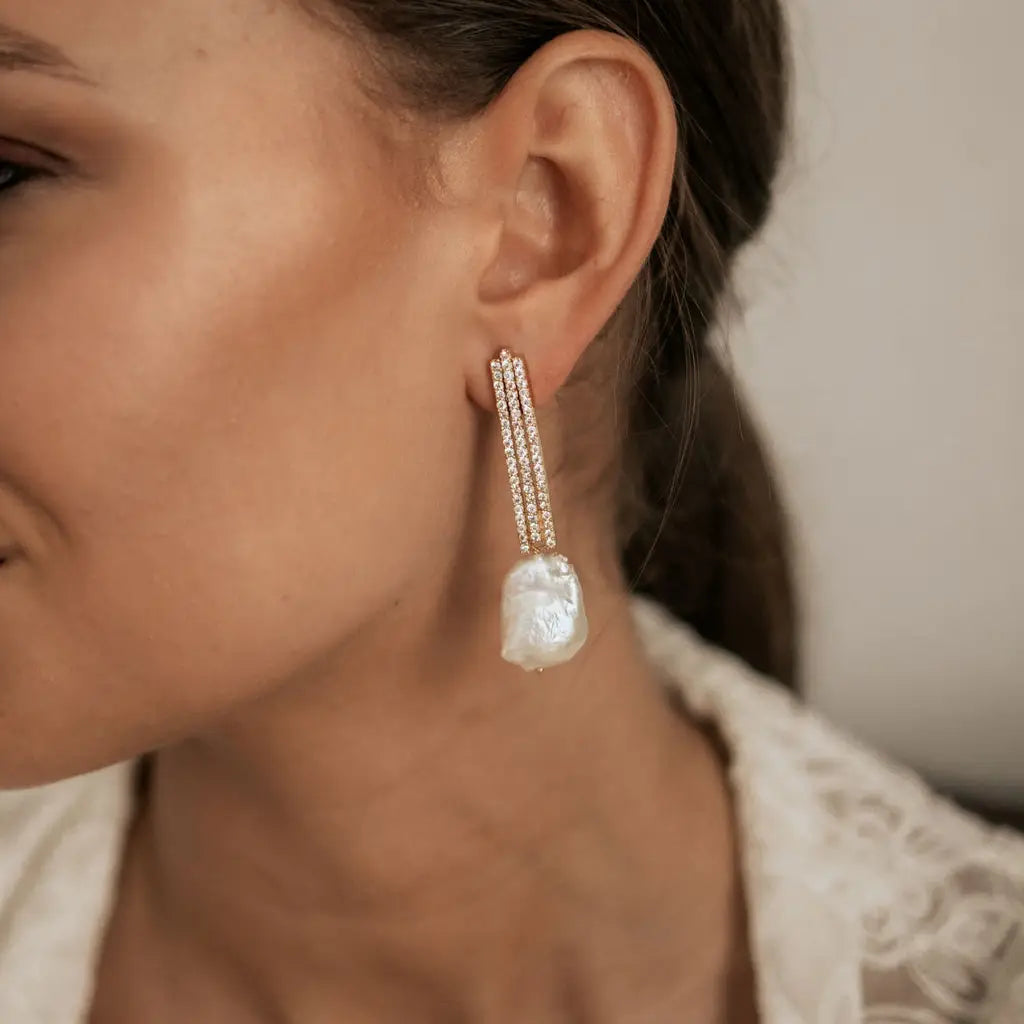 Pendientes Ilustre Shine Perla