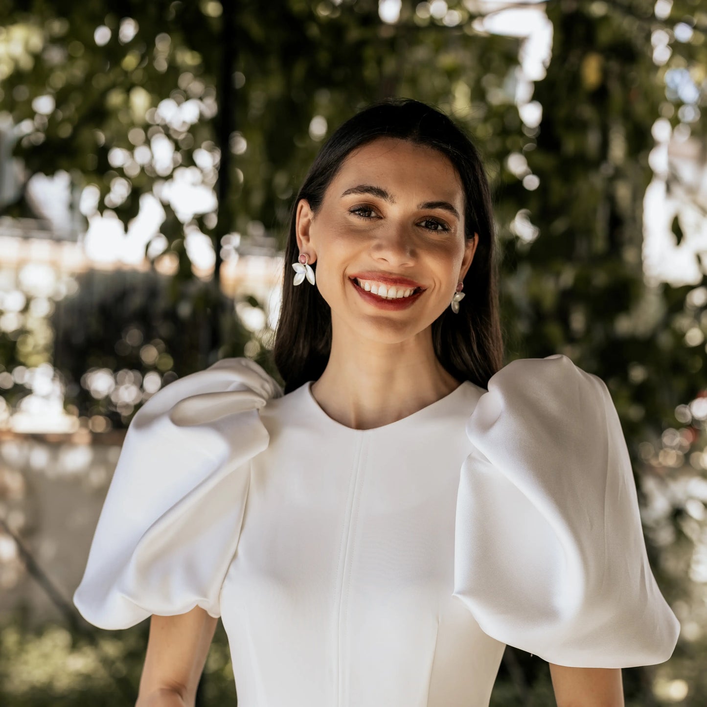 Pendientes Lino Plata Rosa dark