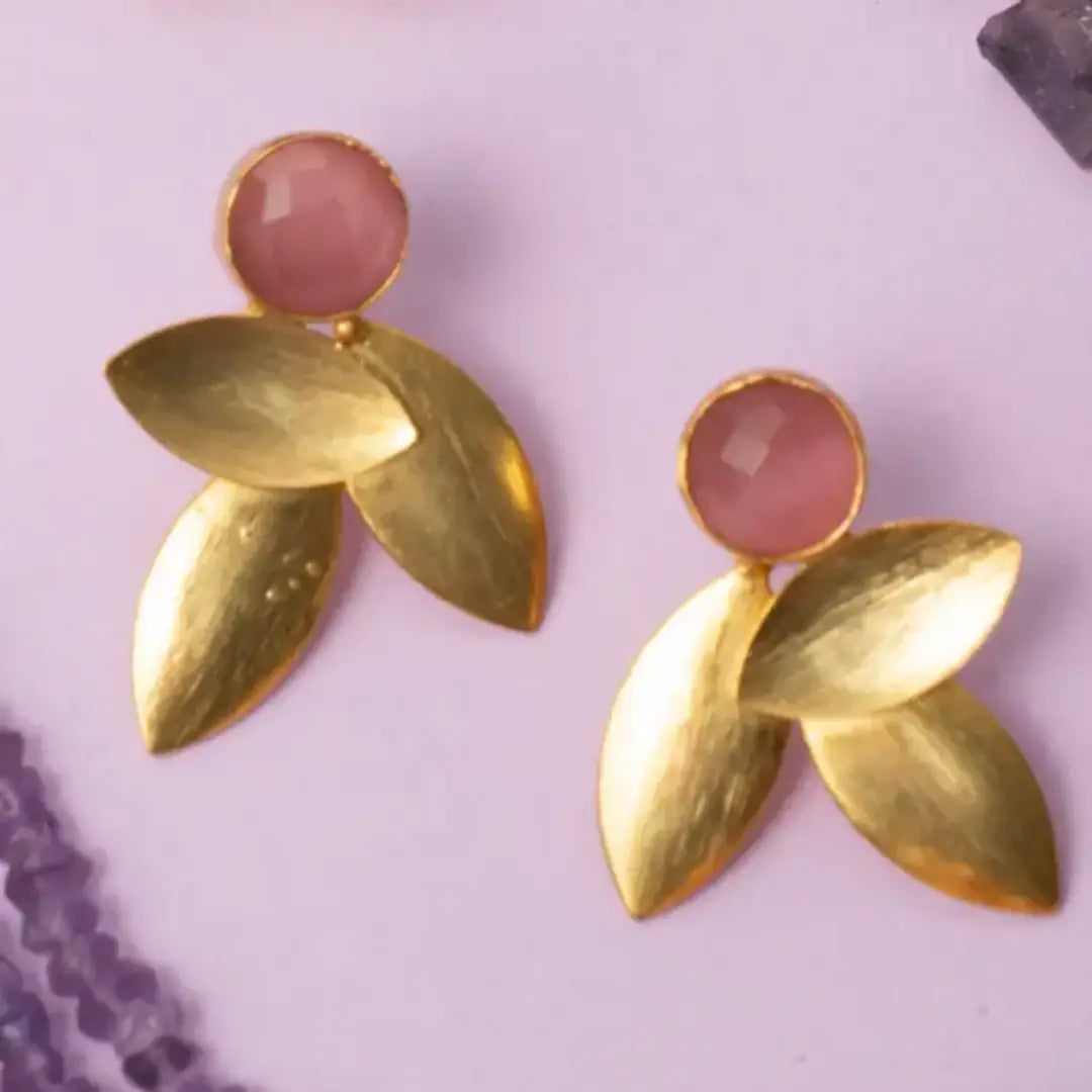Pendientes Lino Rosa Dark