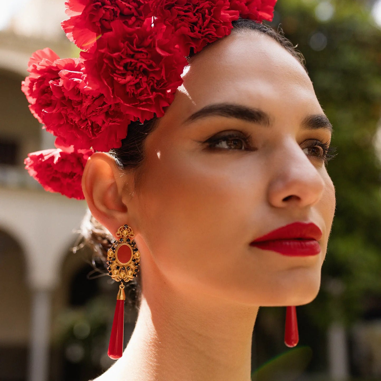 Pendientes Magdalena Rojo