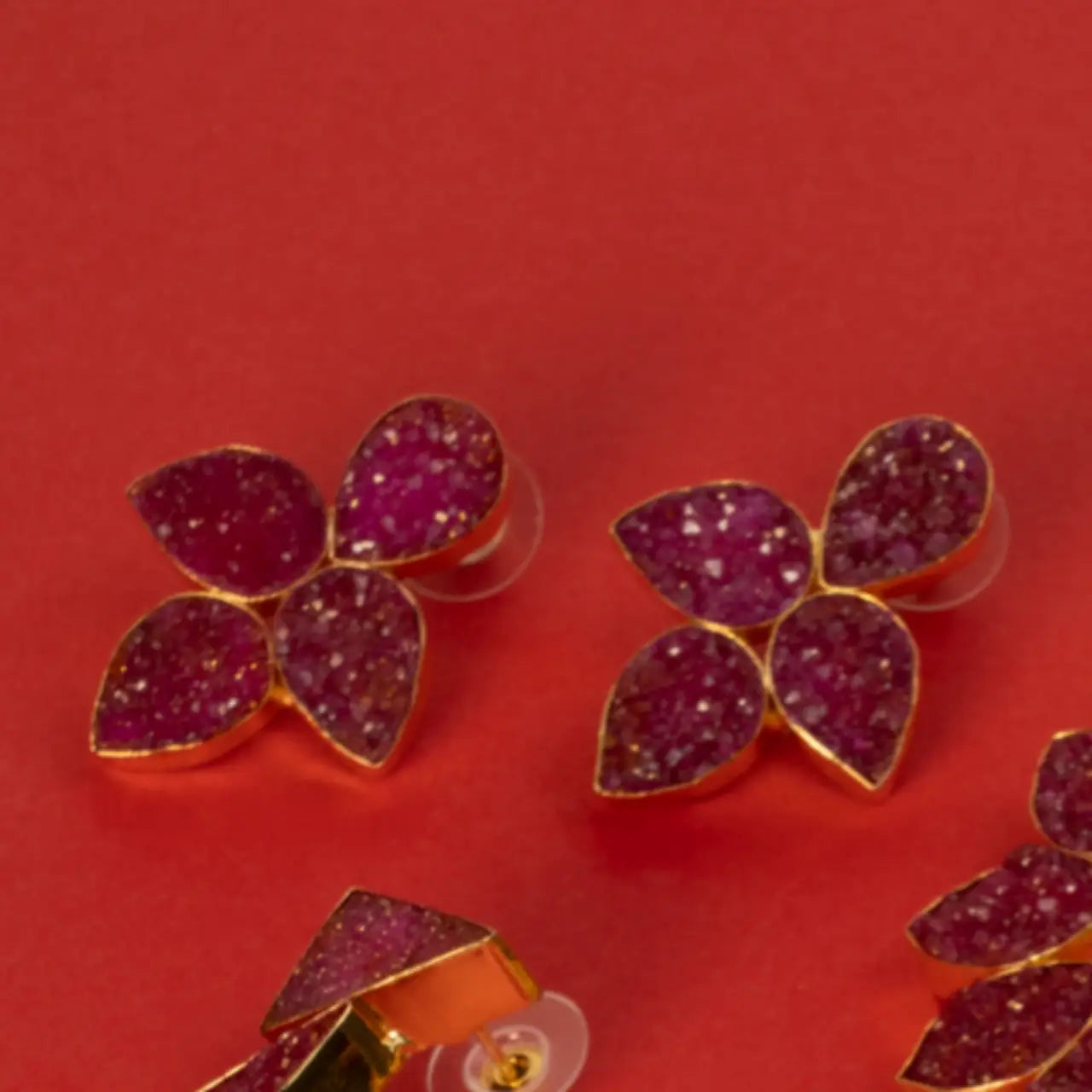 Pendientes Mairea Ed. Limitada Burdeos rosado