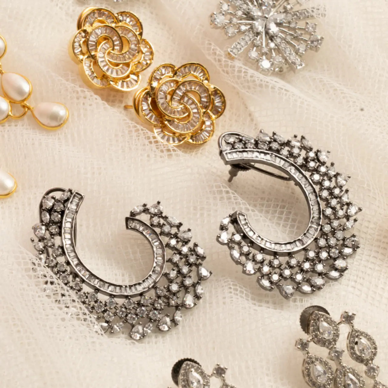 Pendientes Merino Cromo Shine