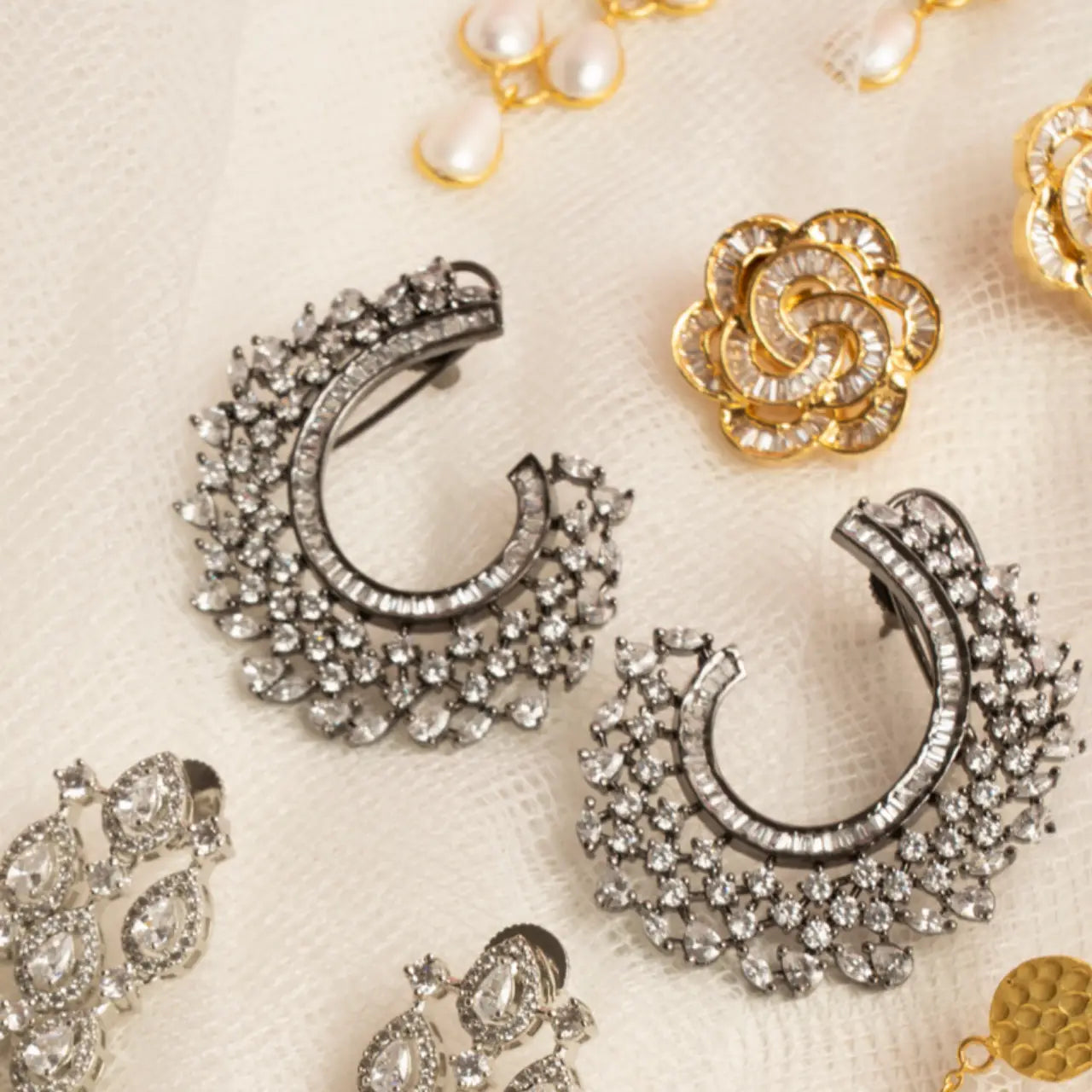 Pendientes Merino Cromo Shine