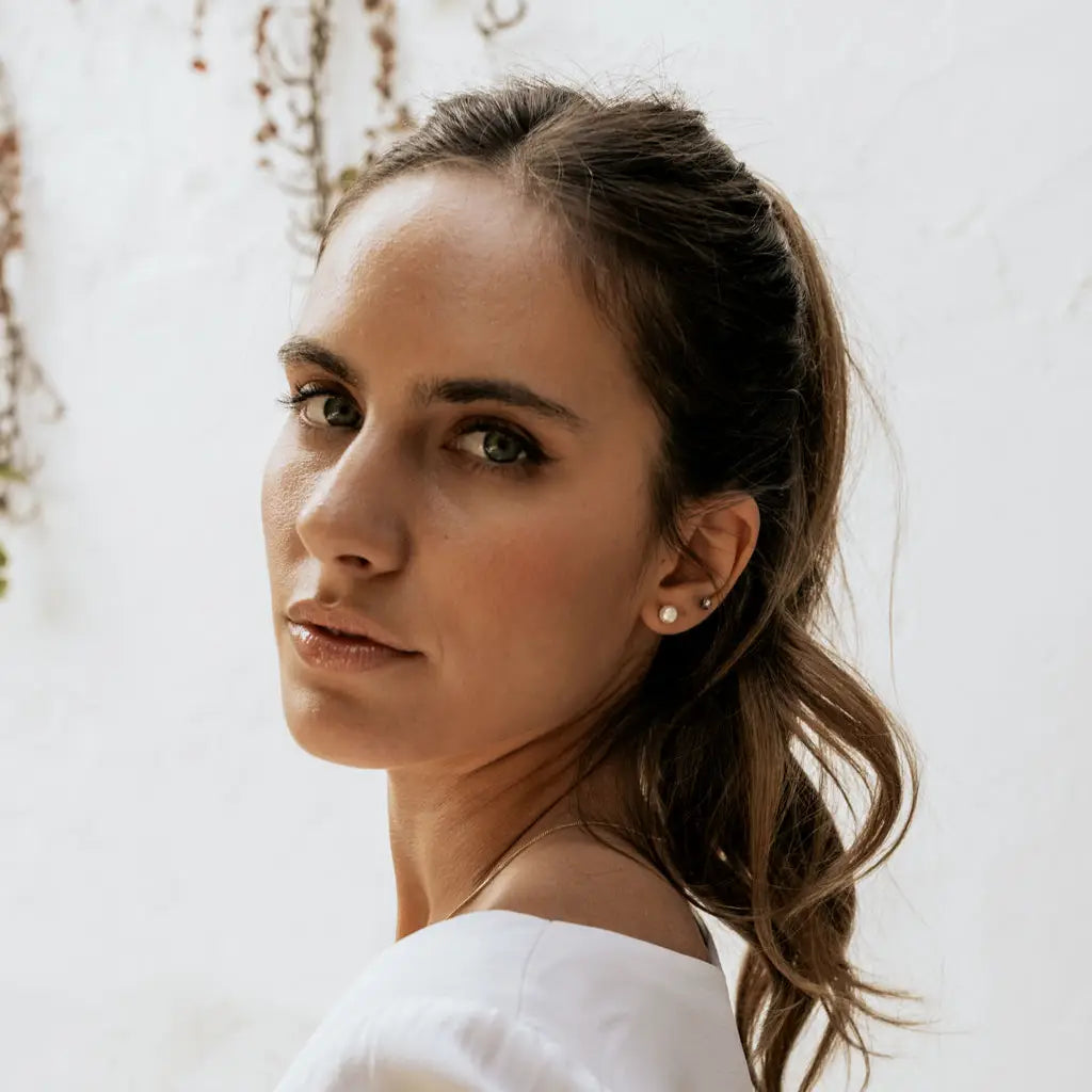 Pendientes Mini Lune Perla