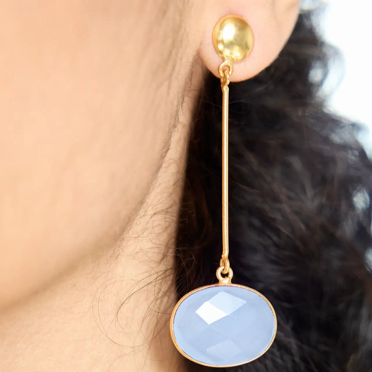 Pendientes Newton Azul claro