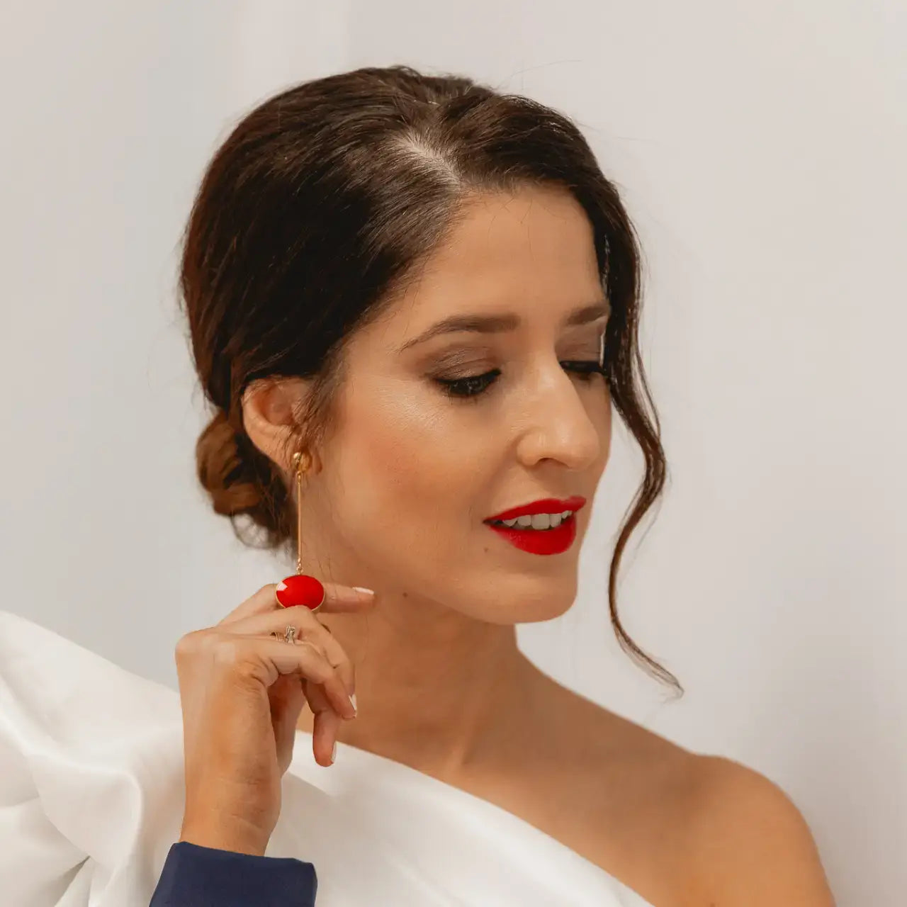 Pendientes Newton Rojo