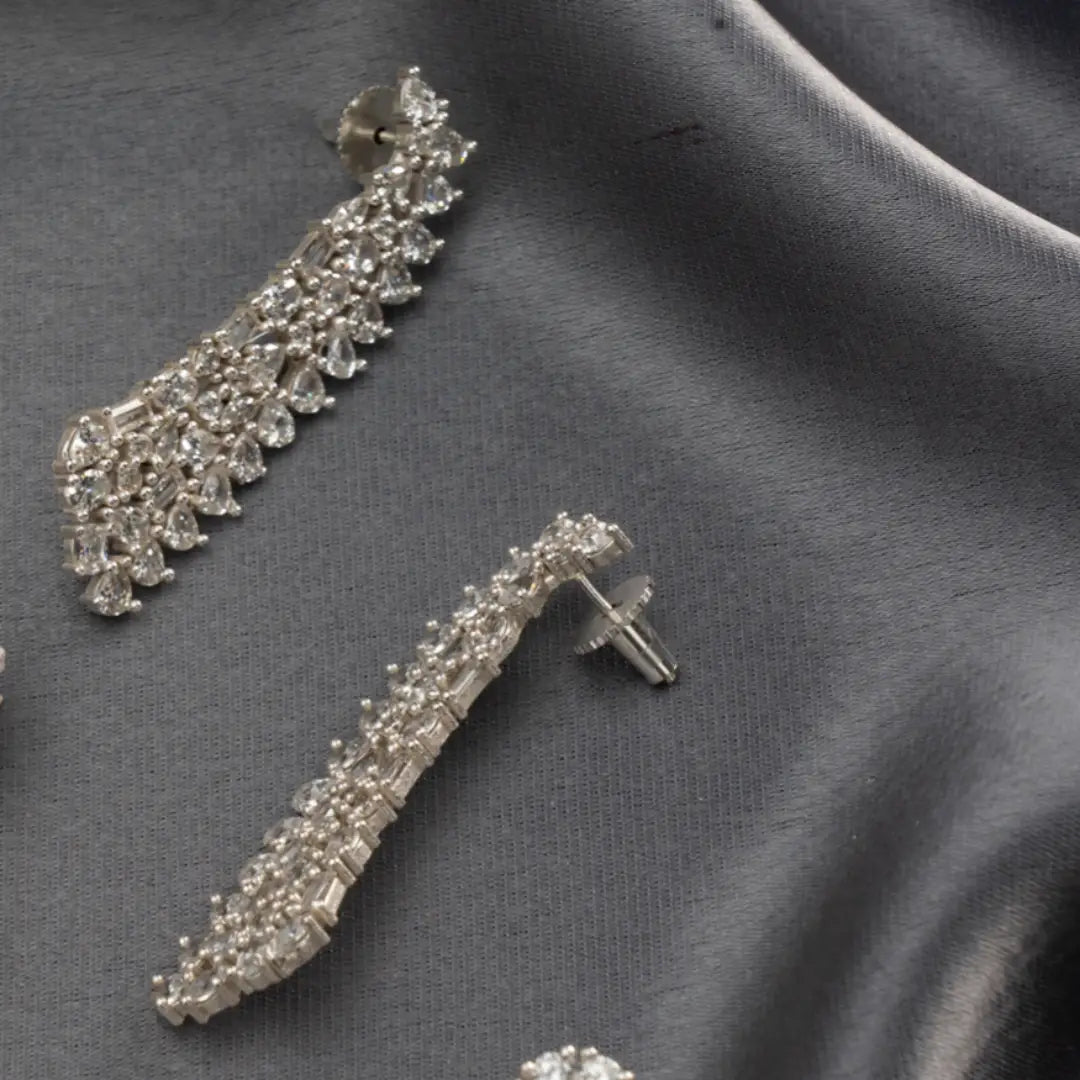 Pendientes Nieve Plata Shine