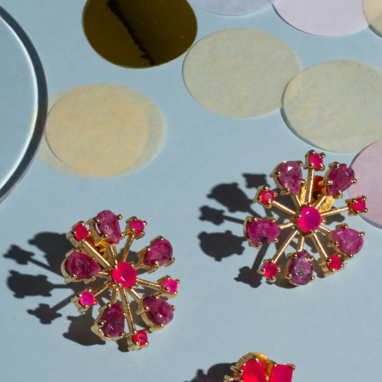 Pendientes Olite Buganvilla y Fucsia