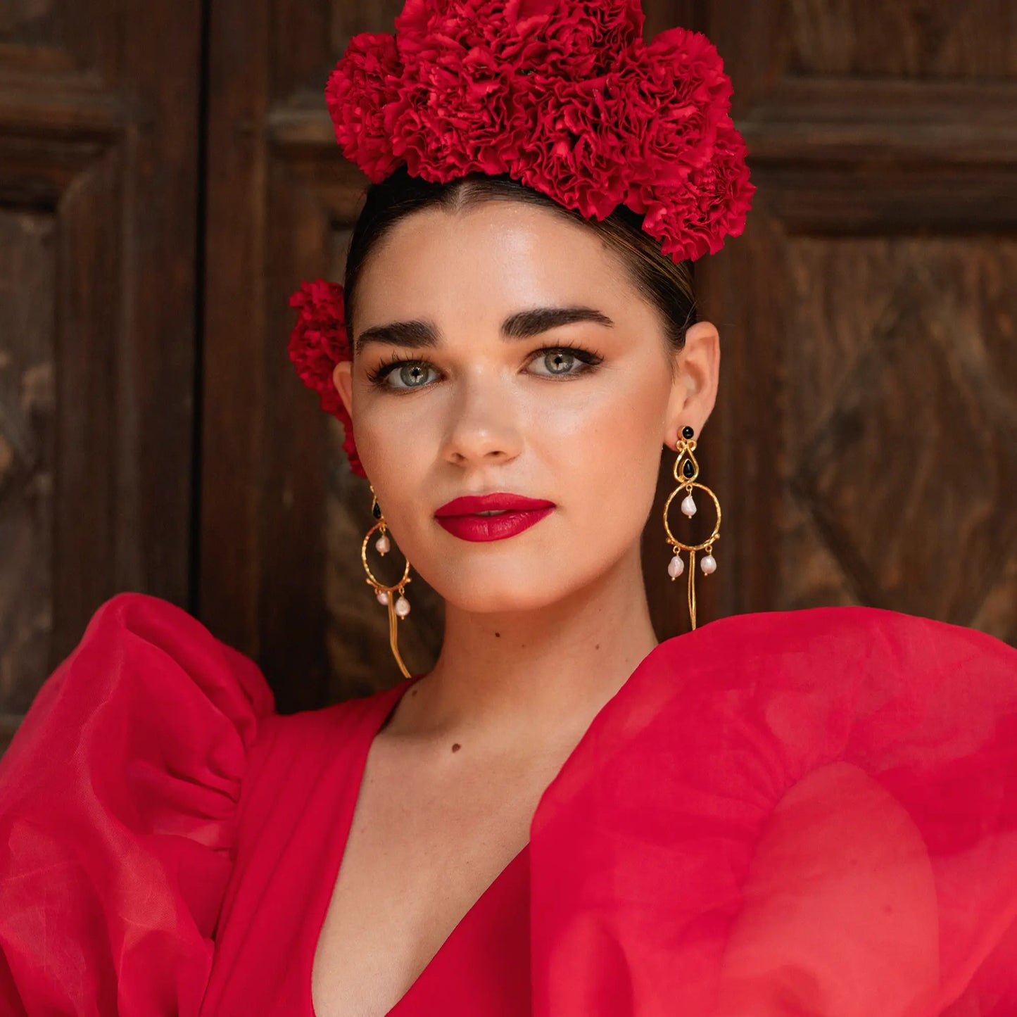 Pendientes Anelia Negro y Perlas