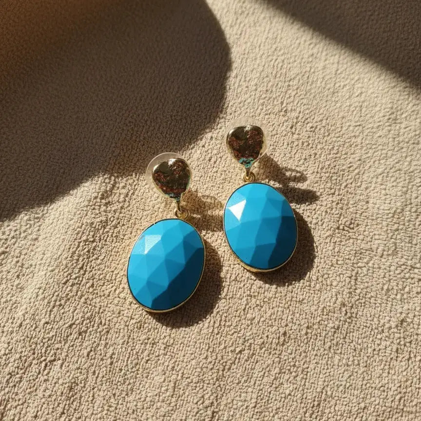 Pendientes Ovals Ed. Limitada Turquesa