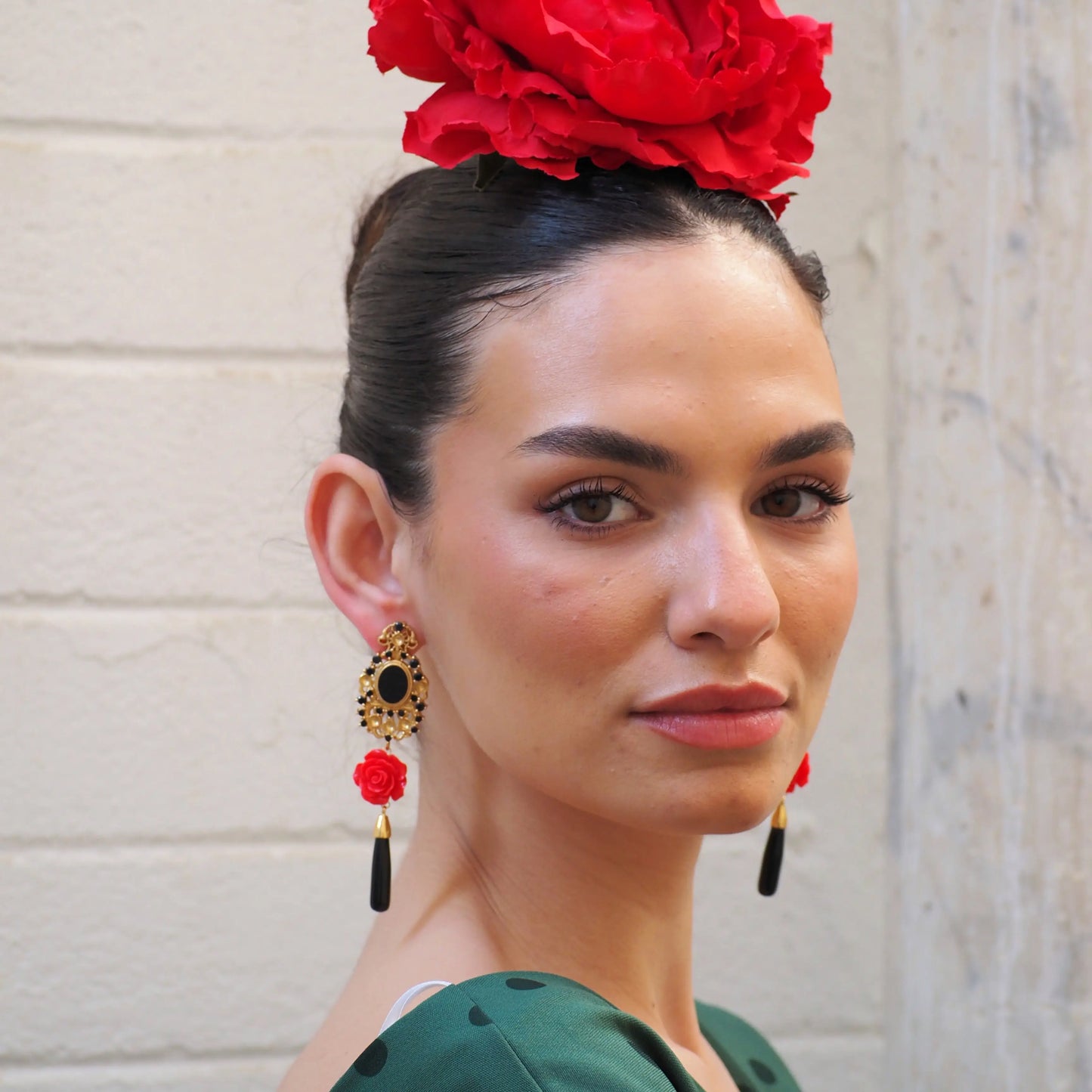 Andalusian Passion Earrings Red and Black