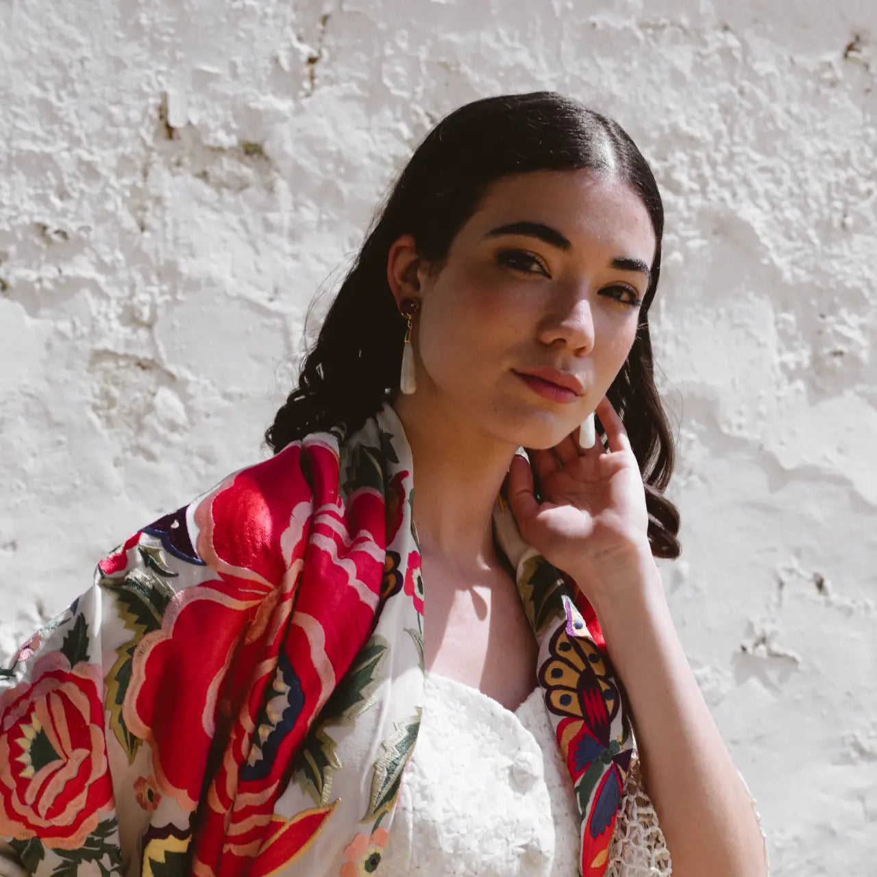 Pendientes Pasión Flamenca Rubí y Piedra Lunar