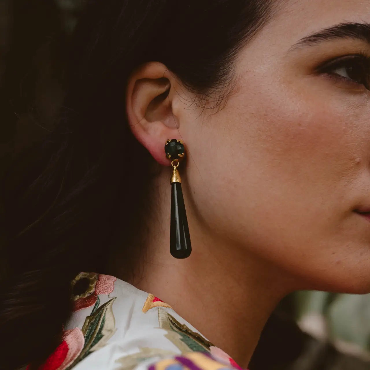 Pendientes Pasión Flamenca Verde Oscuro