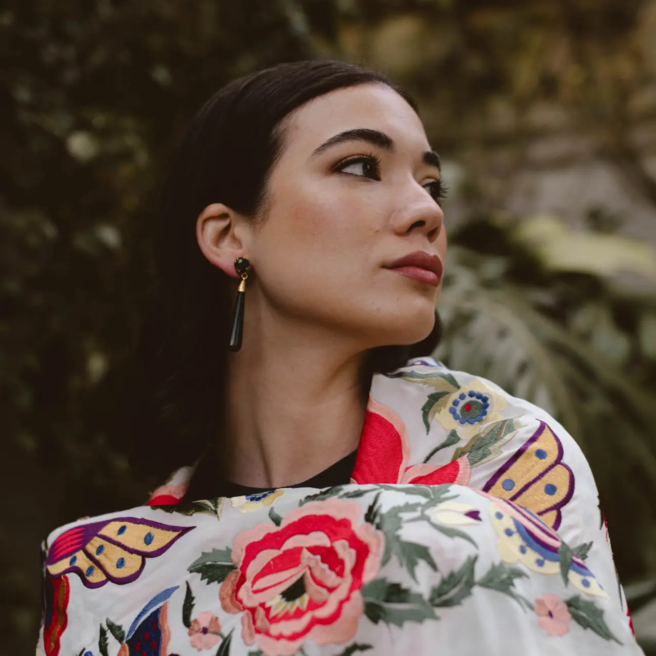 Pendientes Pasión Flamenca Verde Oscuro