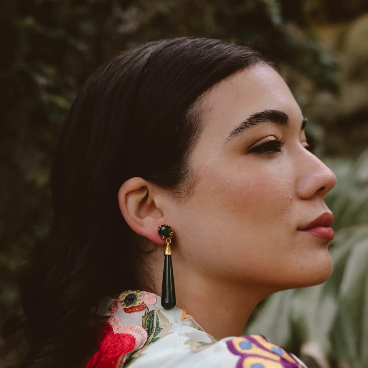 Pendientes Pasión Flamenca Verde Oscuro