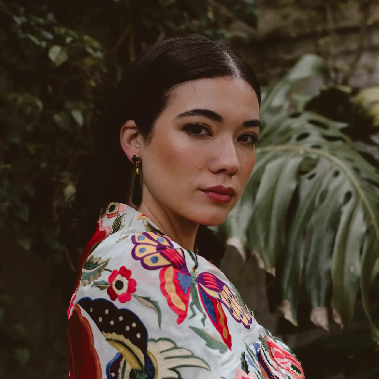 Pendientes Pasión Flamenca Verde Oscuro